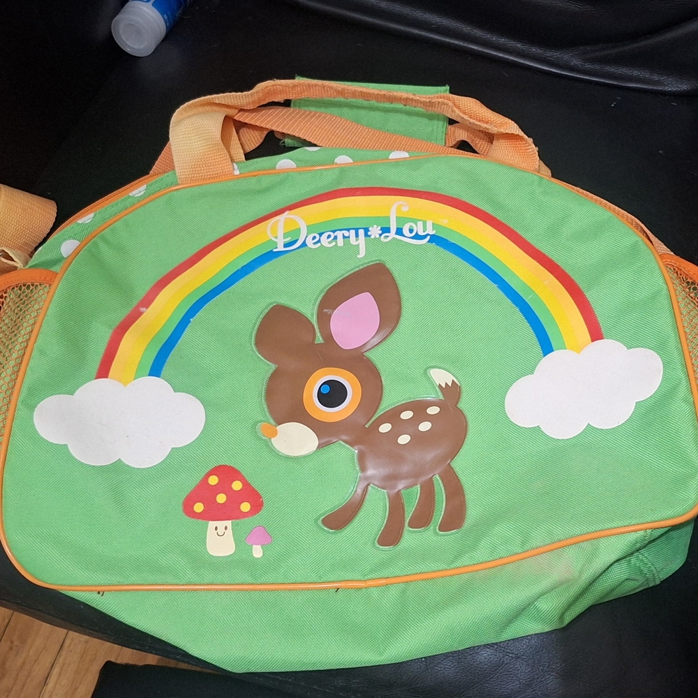Deery Lou Green and Orange Bag